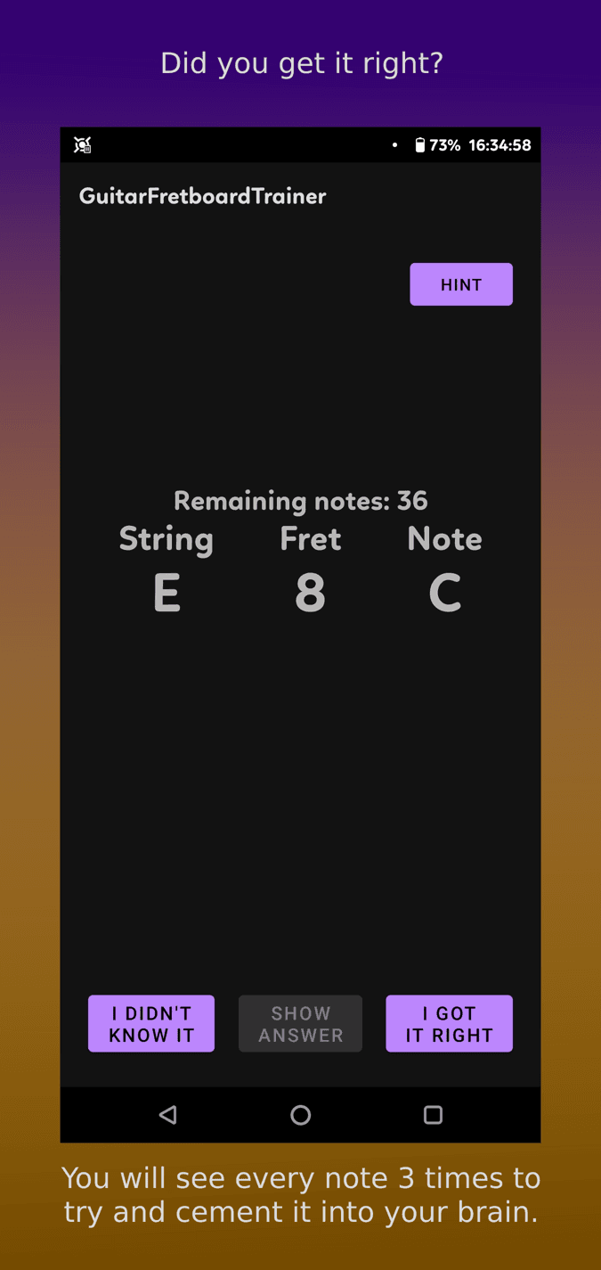 Скриншот 3 — GuitarFretboardTrainer