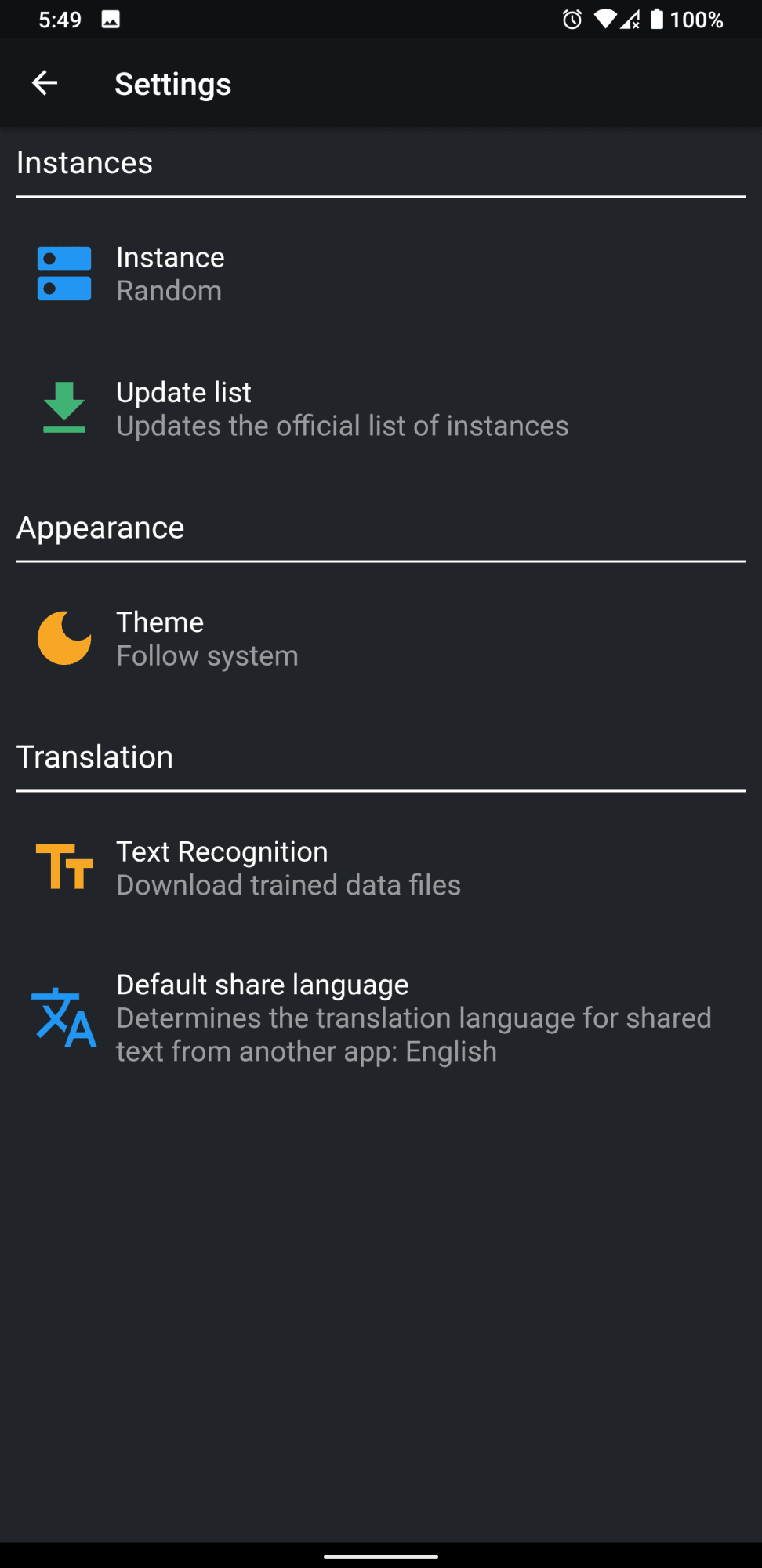 Скриншот 3 — SimplyTranslate Mobile