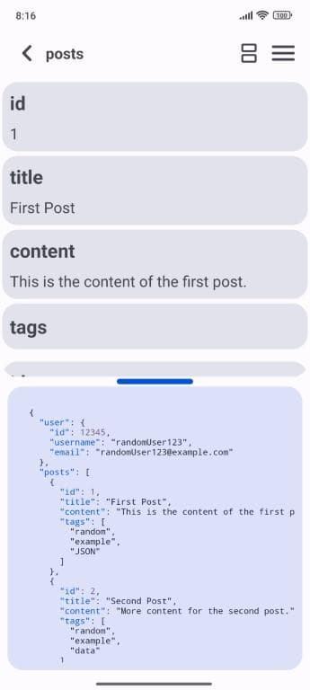 Скриншот 4 — Json List