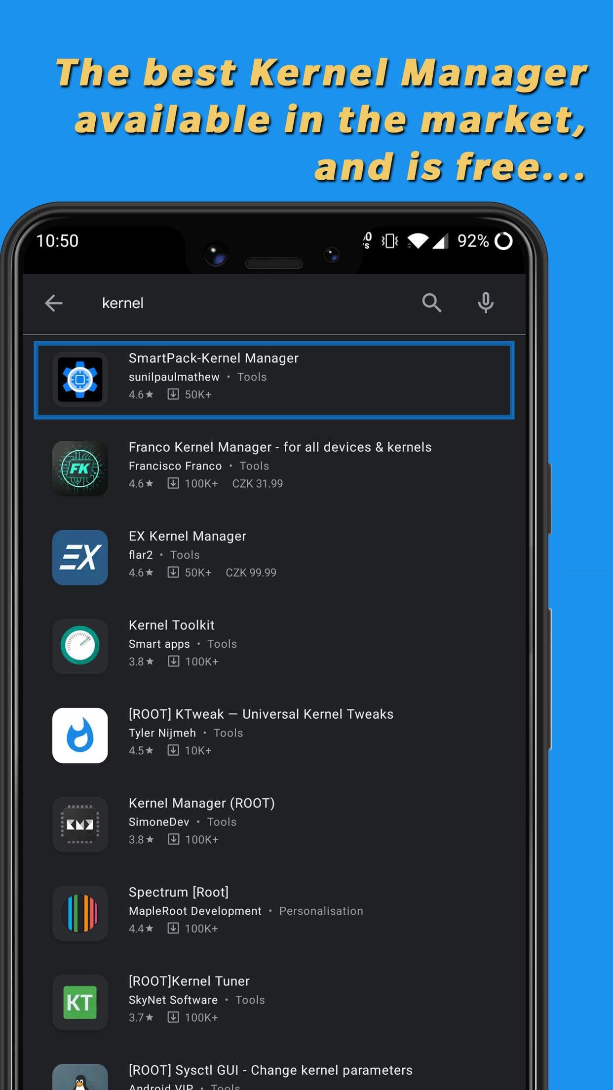 Скриншот 1 — SmartPack-Kernel Manager