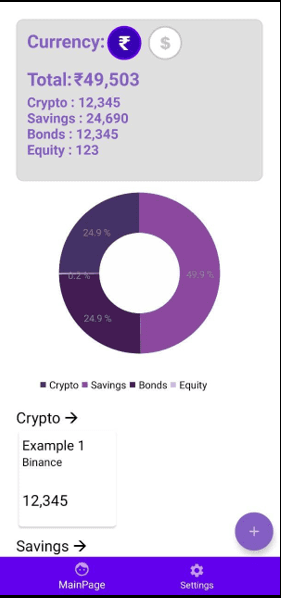 Скриншот 2 — Plutus - Investment Tracker