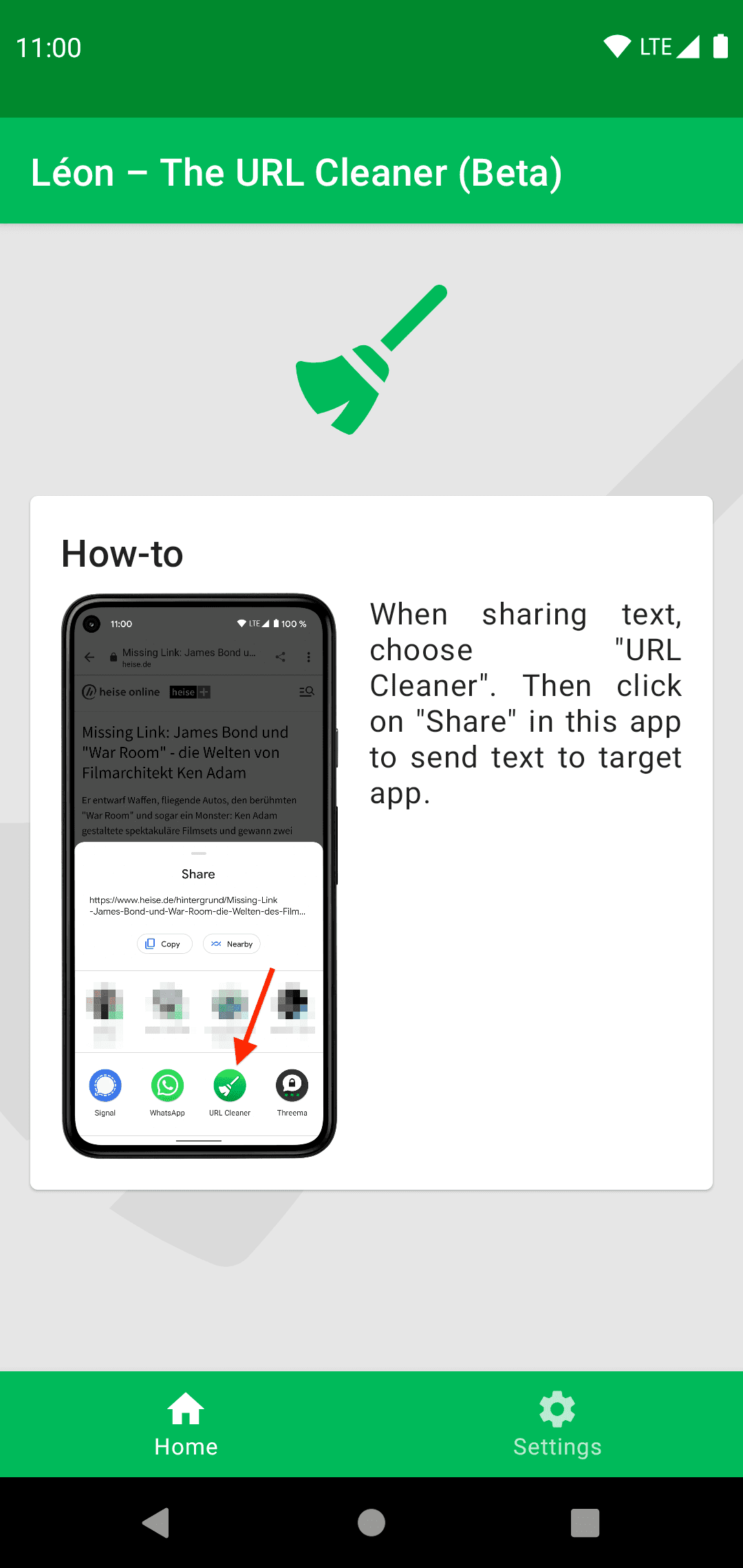 Скриншот 1 — Léon – The URL Cleaner