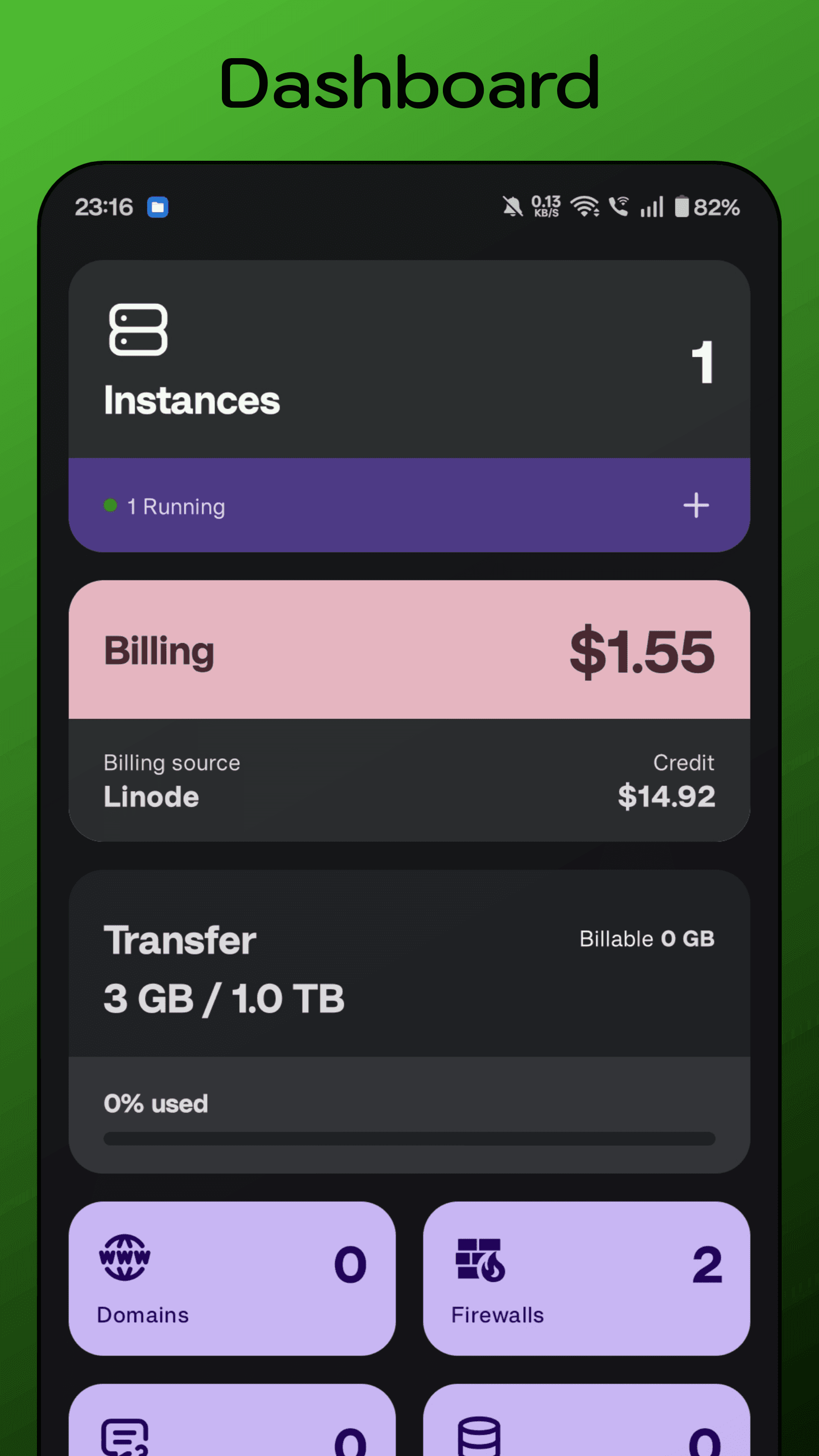 Скриншот 2 — NexNode for Linode Cloud