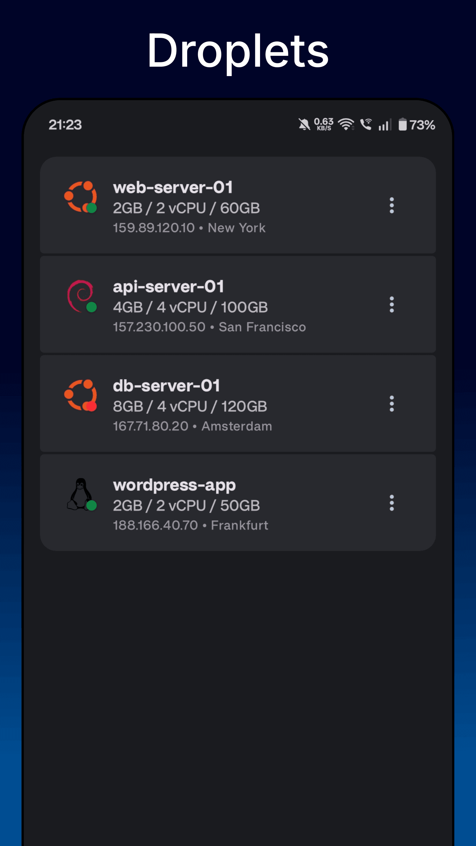 Скриншот 3 — OceanNex for DigitalOcean