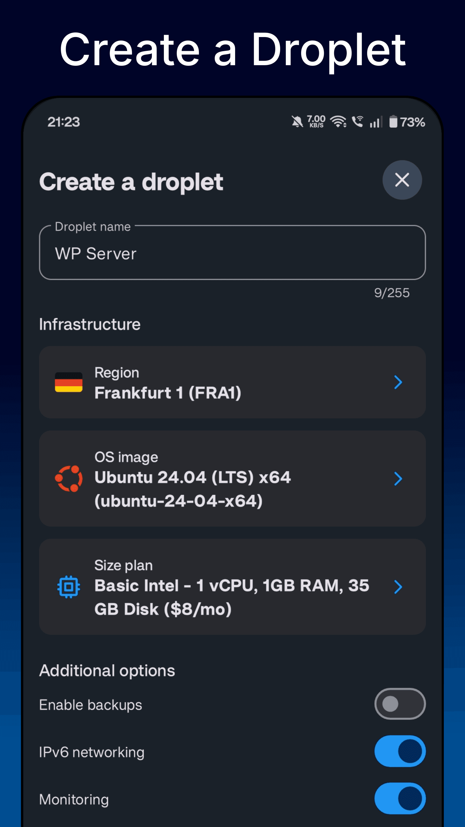 Скриншот 6 — OceanNex for DigitalOcean