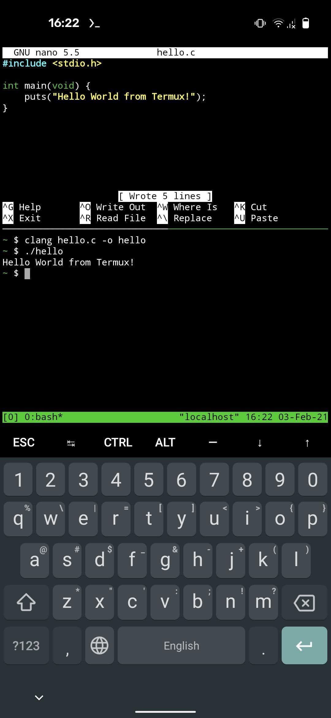 Скриншот 2 — Nix-on-Droid