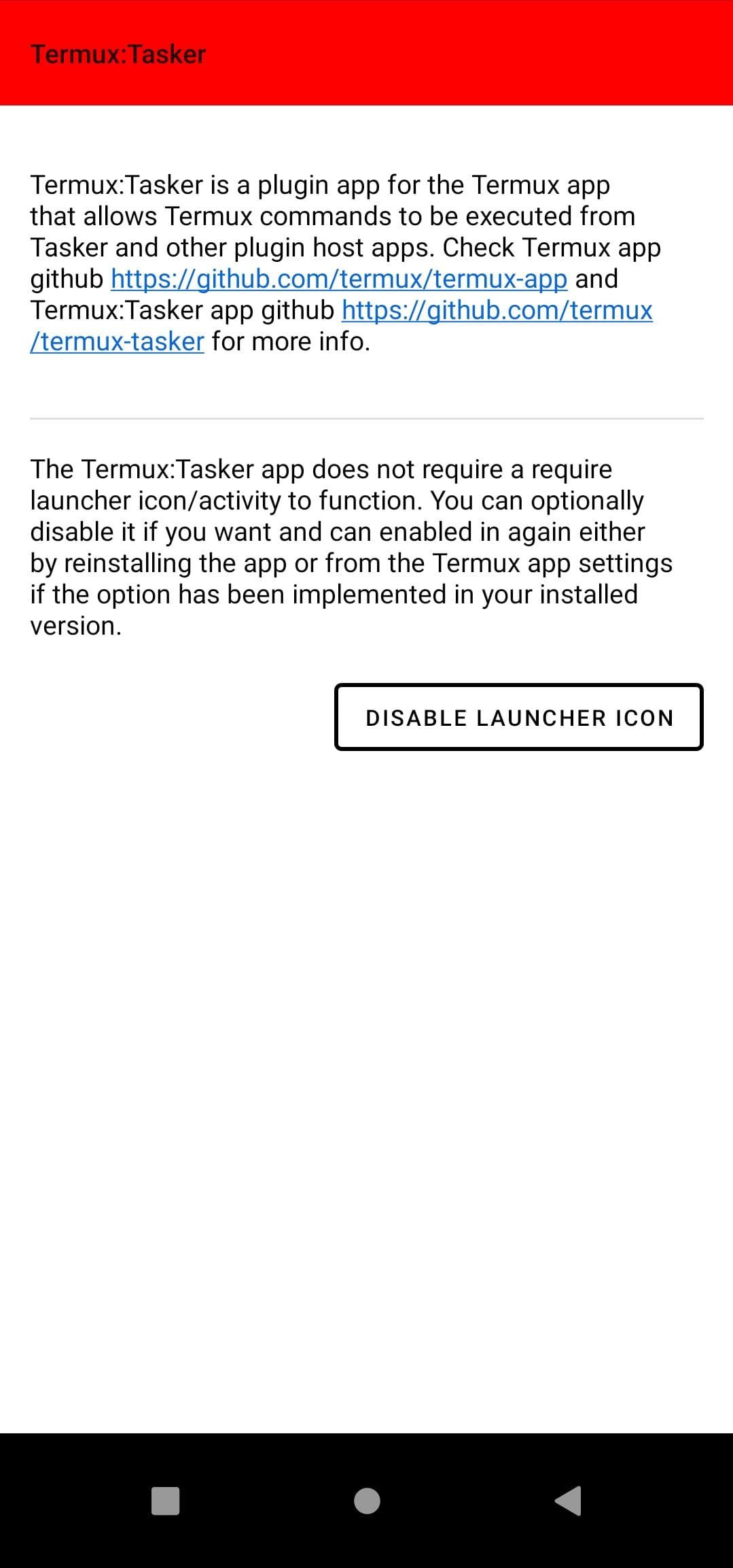Скриншот 1 — Termux:Tasker