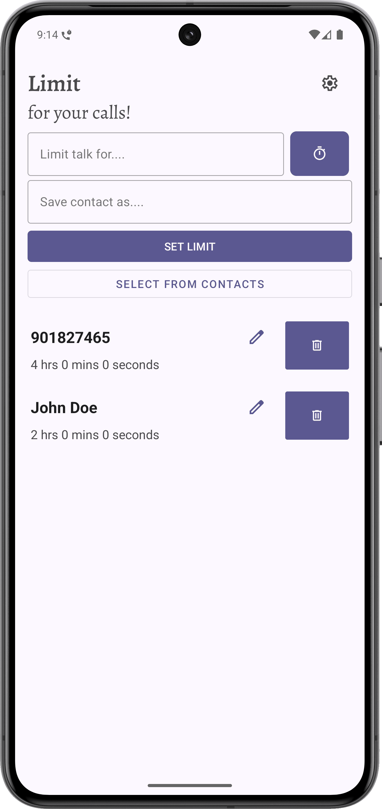 Скриншот 3 — Call Limiter