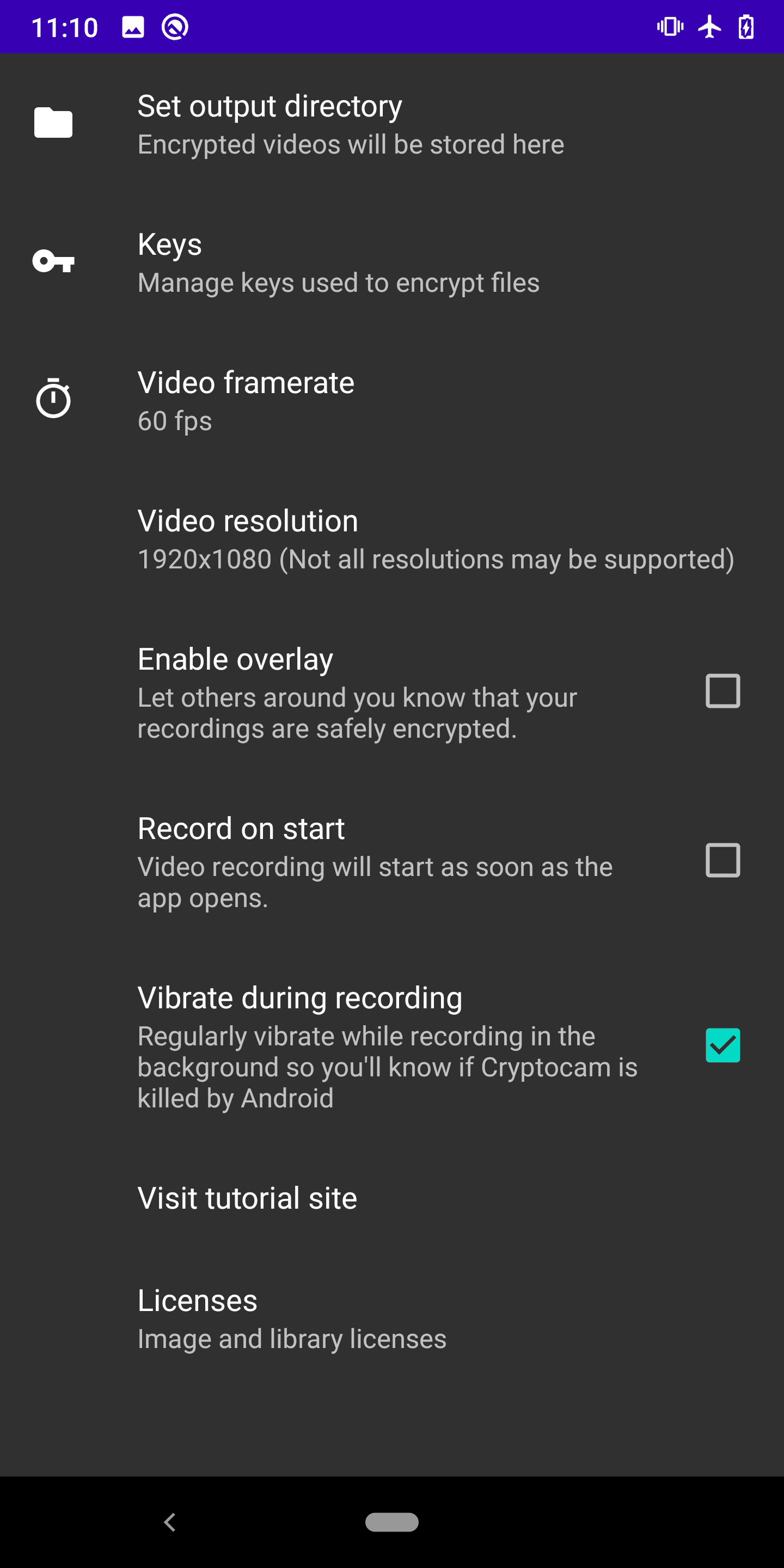 Скриншот 4 — Cryptocam - encrypting camera app