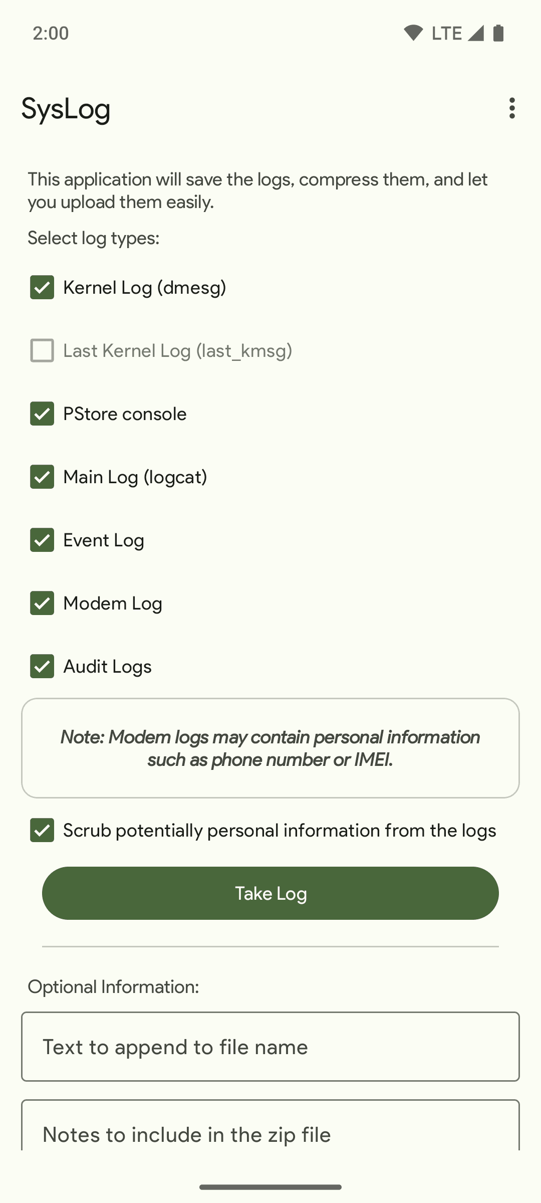 Скриншот 1 — SysLog
