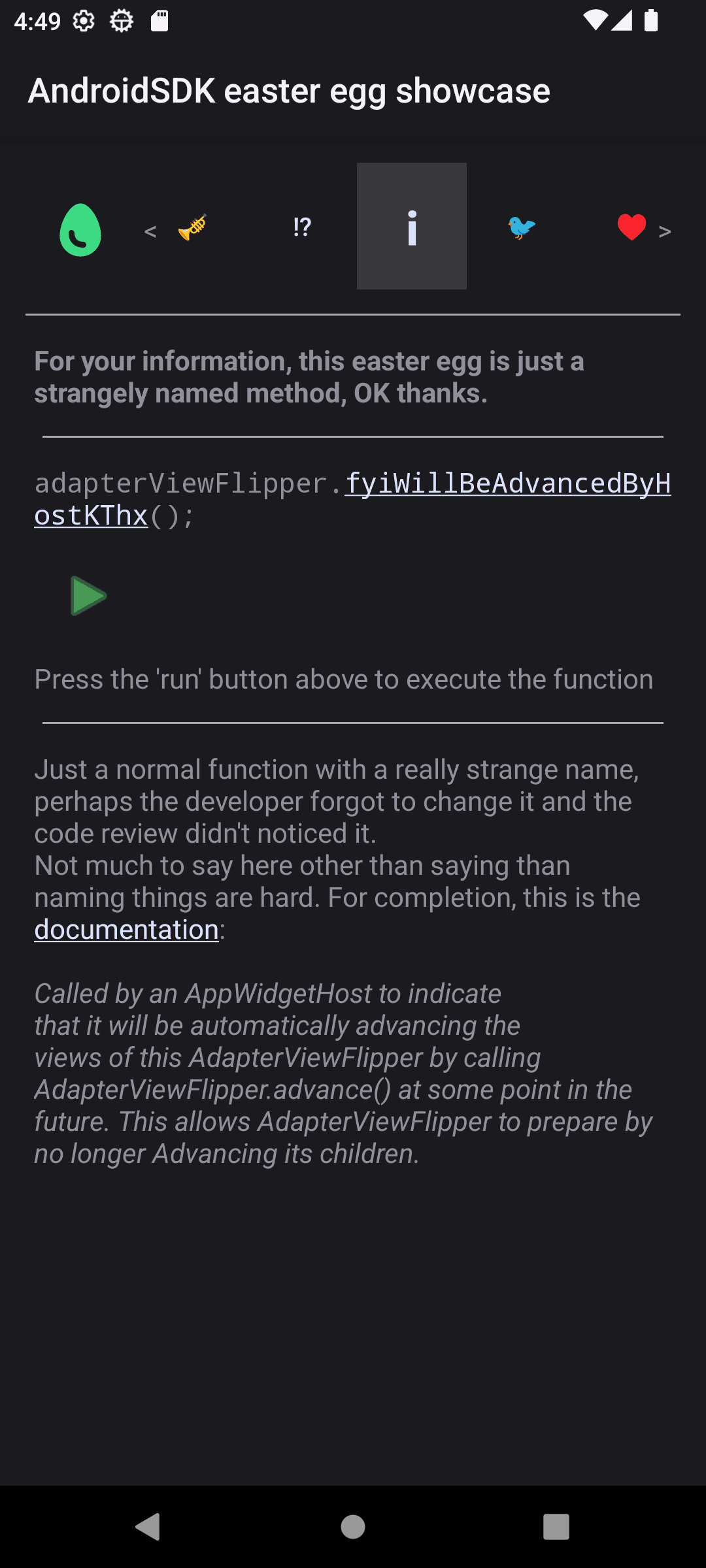 Скриншот 3 — AndroidSDK easter egg showcase