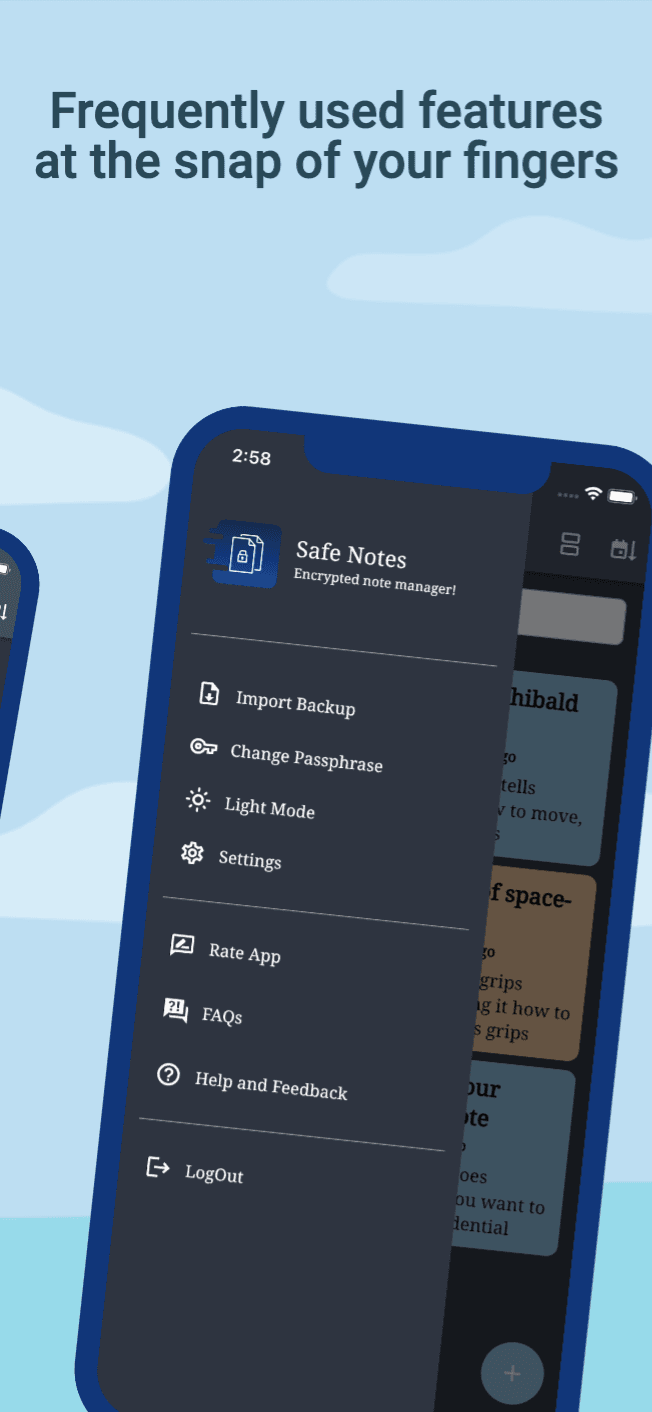 Скриншот 3 — Safe Notes - Encrypted Notepad