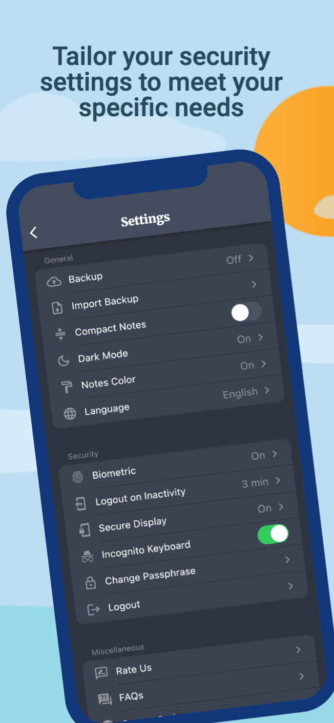 Скриншот 4 — Safe Notes - Encrypted Notepad