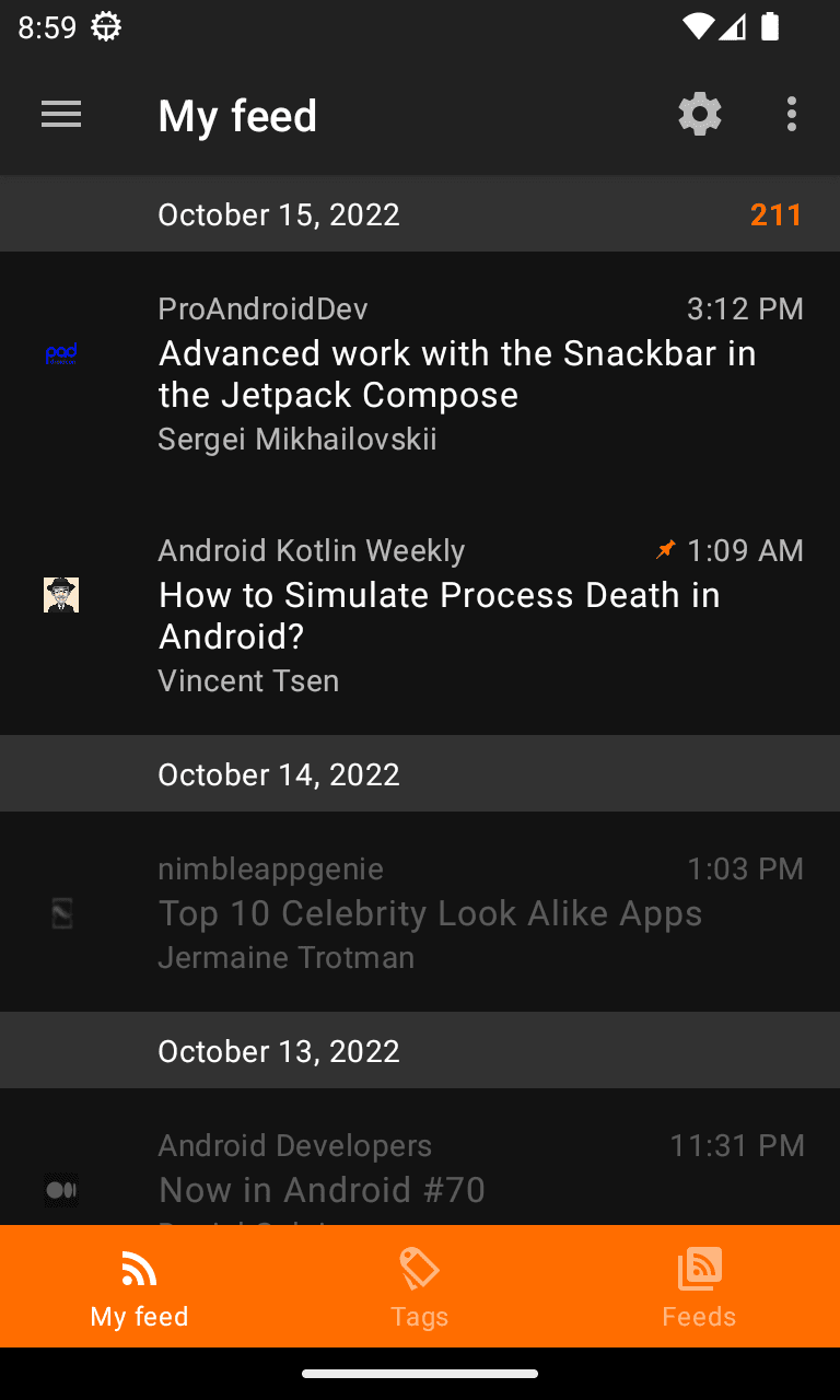 Скриншот 1 — Aggregator