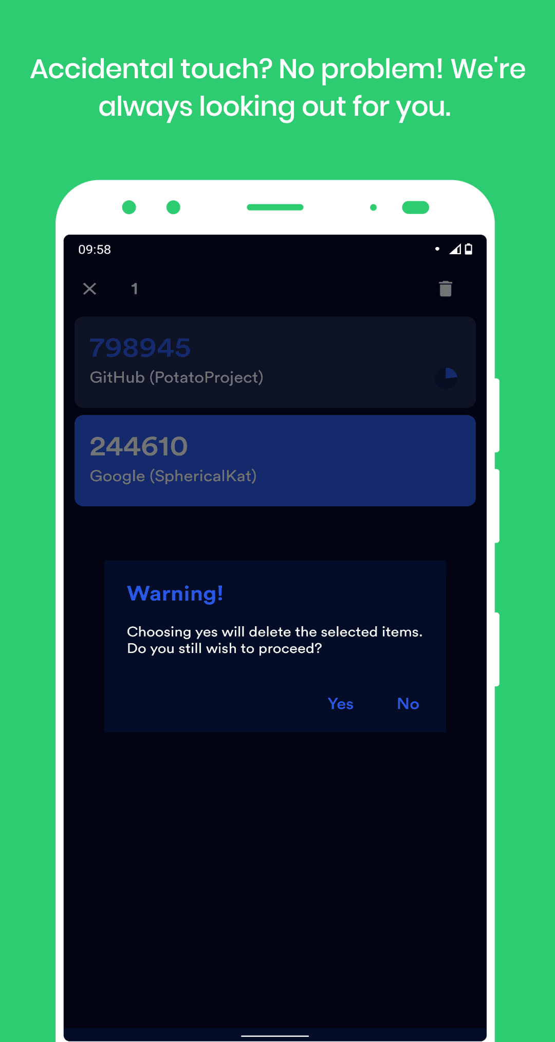 Скриншот 2 — Secur: Cross-platform 2FA client