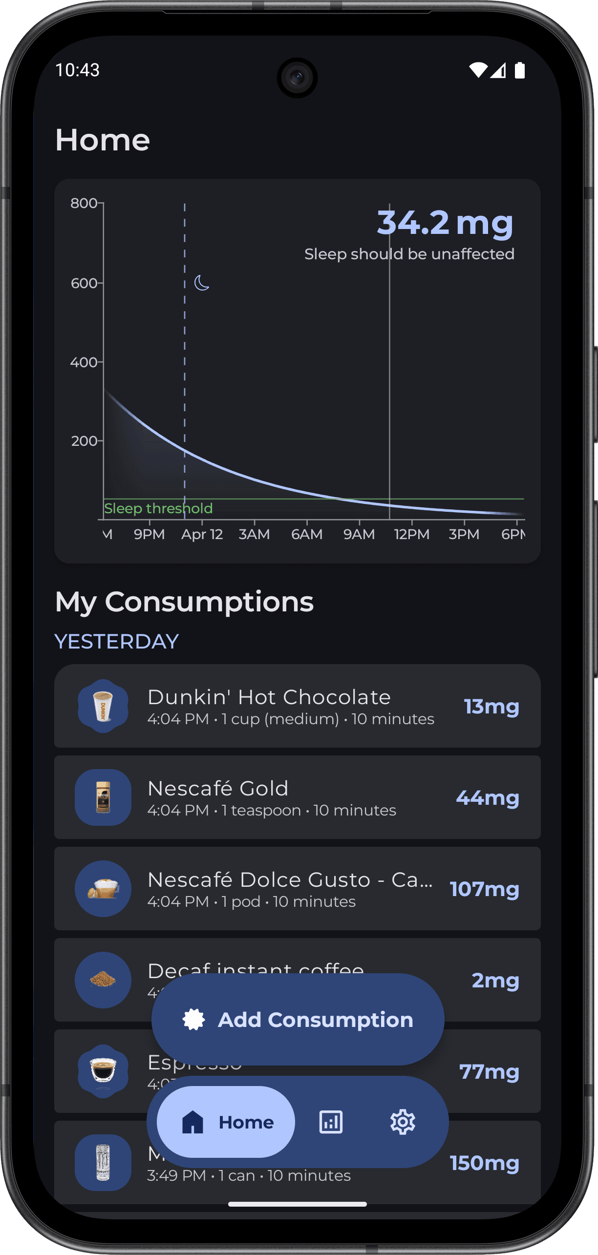Скриншот 1 — Caffeine Health