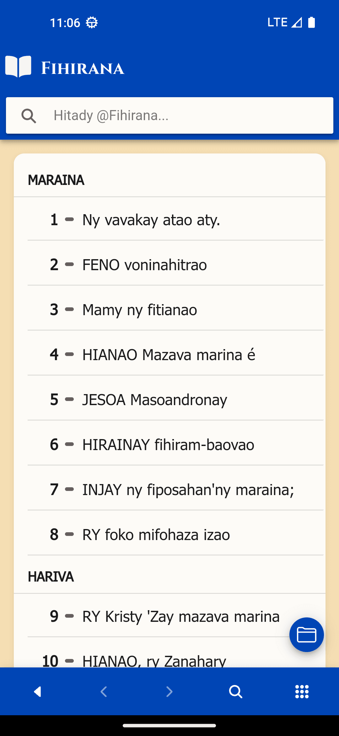 Скриншот 2 — Boky Fivavahana Anglikana