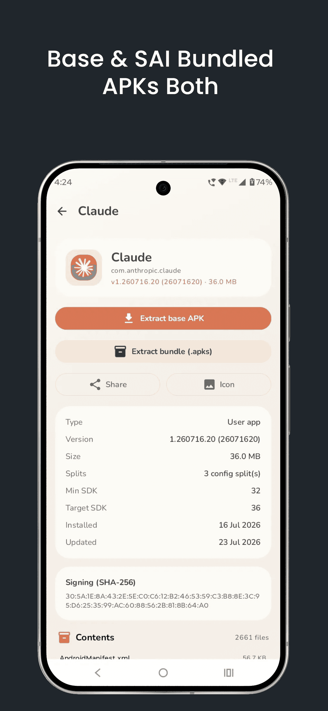 Скриншот 2 — Vadhod APK Extractor