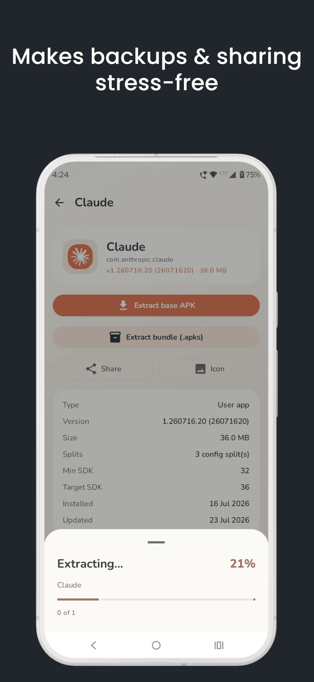 Скриншот 4 — Vadhod APK Extractor