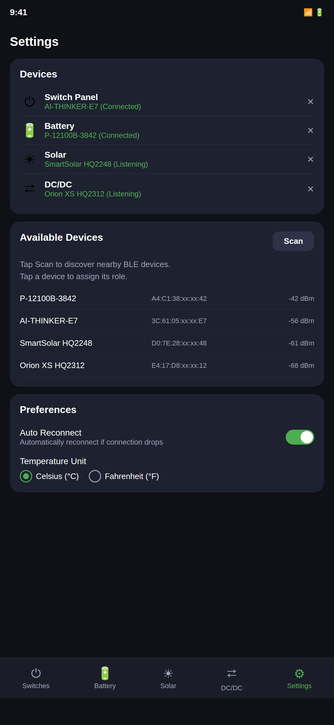 Скриншот 2 — VanAccess BMS Monitor