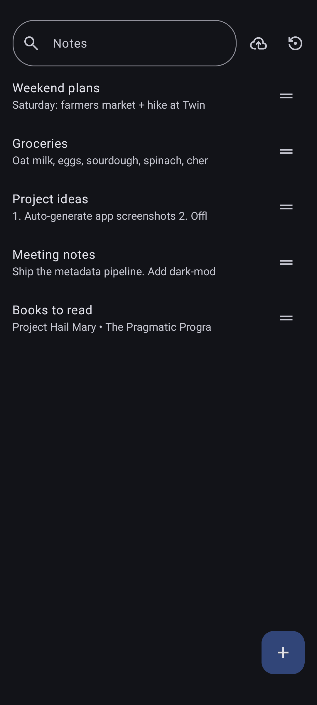 Скриншот 1 — MA Notes