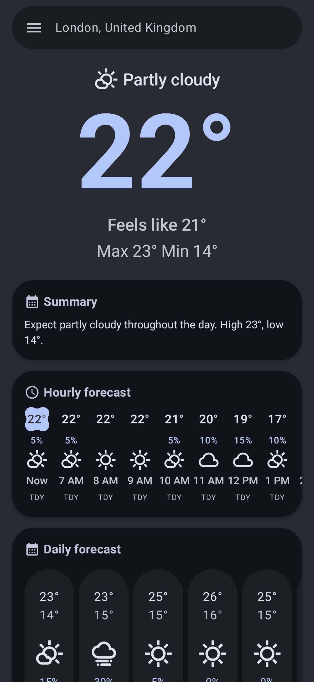 Скриншот 1 — MA Weather