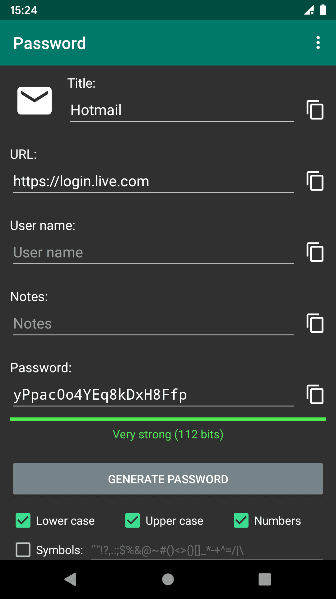 Скриншот 3 — Password Master