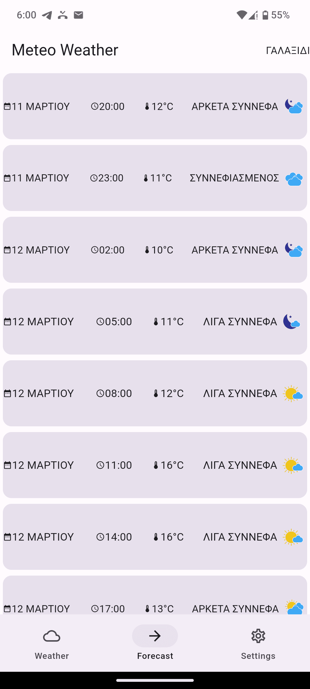 Скриншот 5 — Meteo Weather Greece