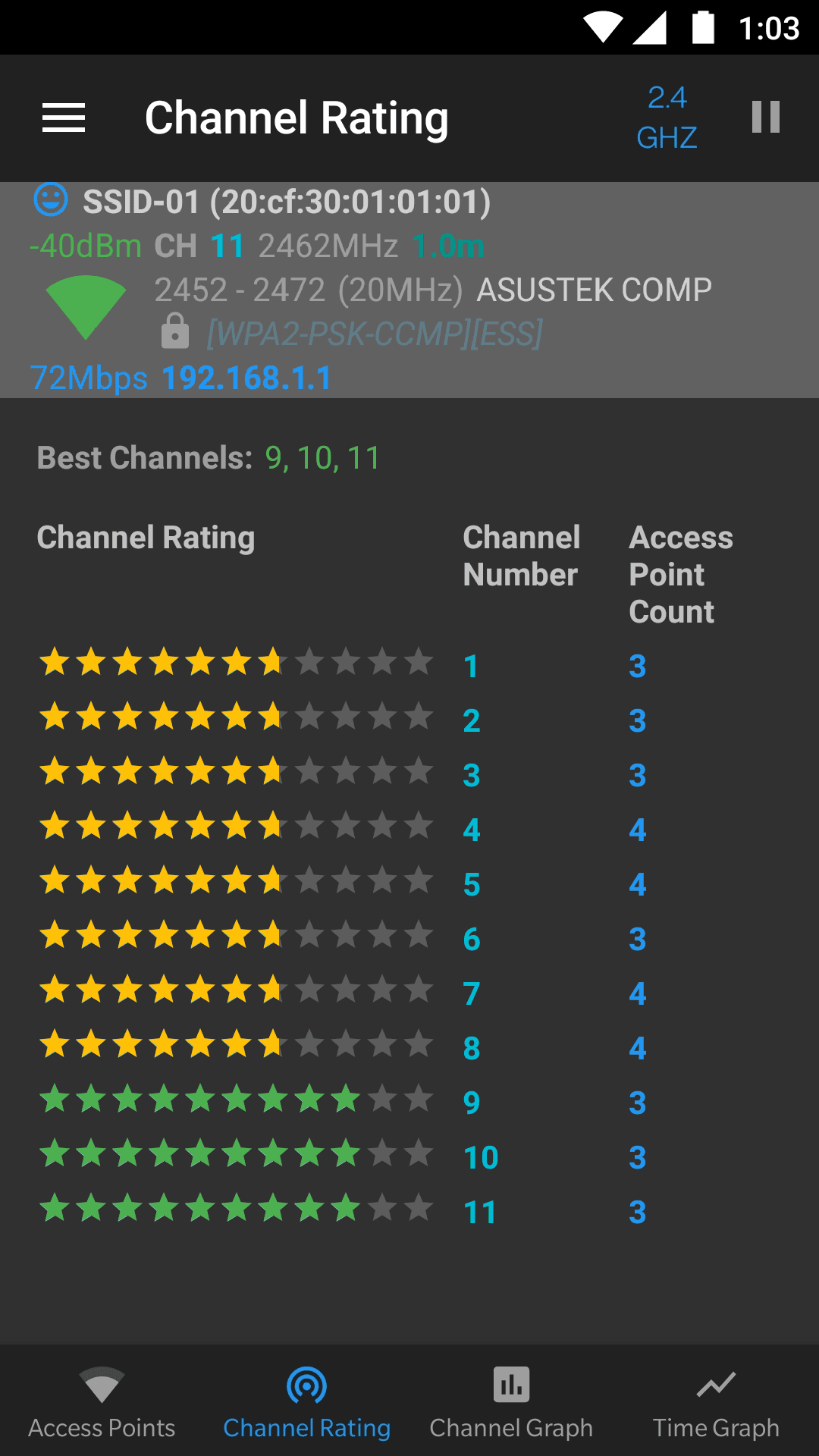 Скриншот 3 — WiFiAnalyzer