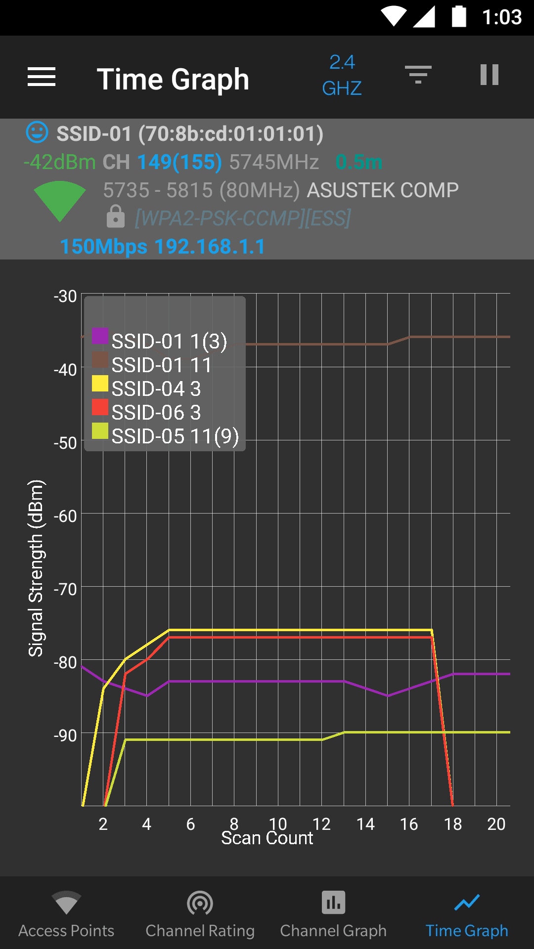 Скриншот 6 — WiFiAnalyzer