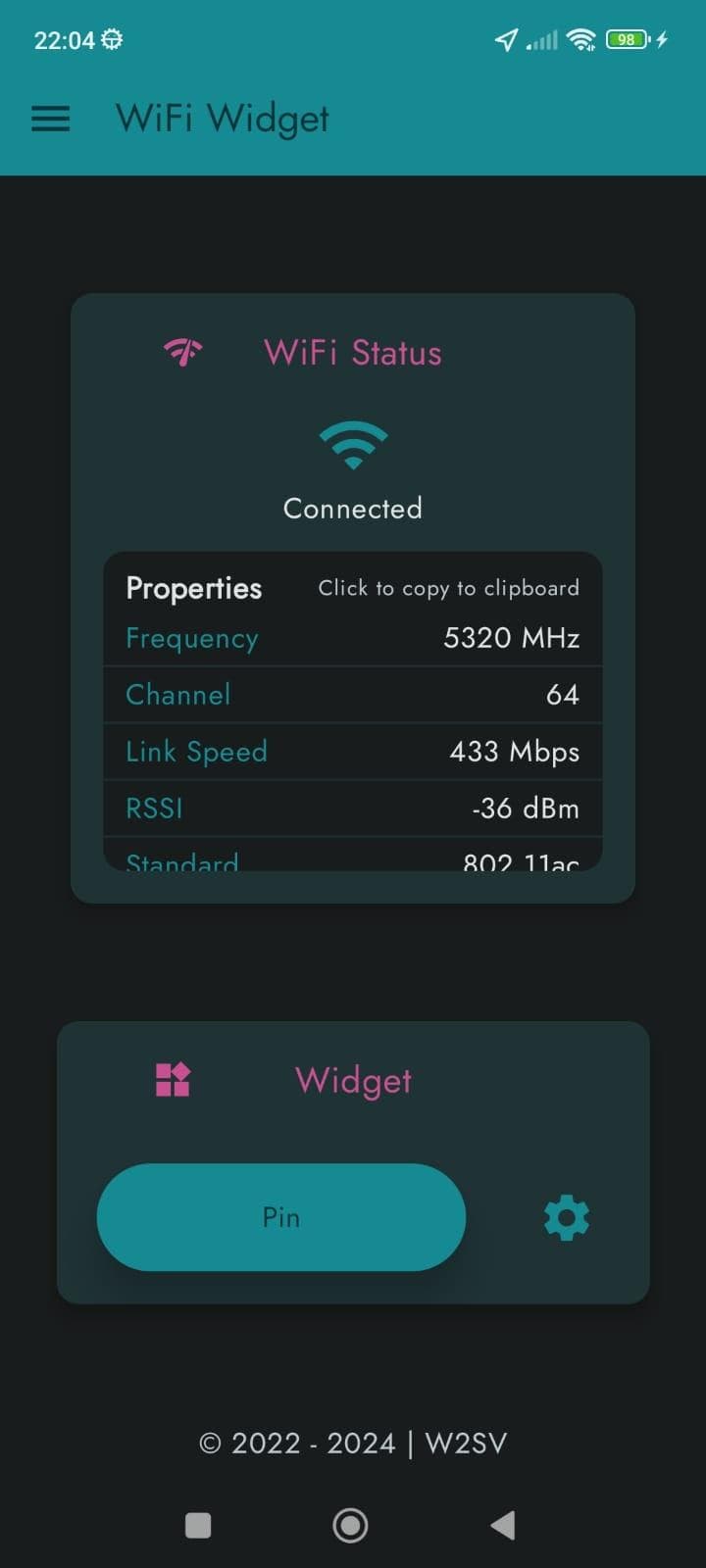 Скриншот 1 — WiFi Widget
