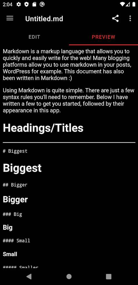 Скриншот 4 — SimpleMarkdown