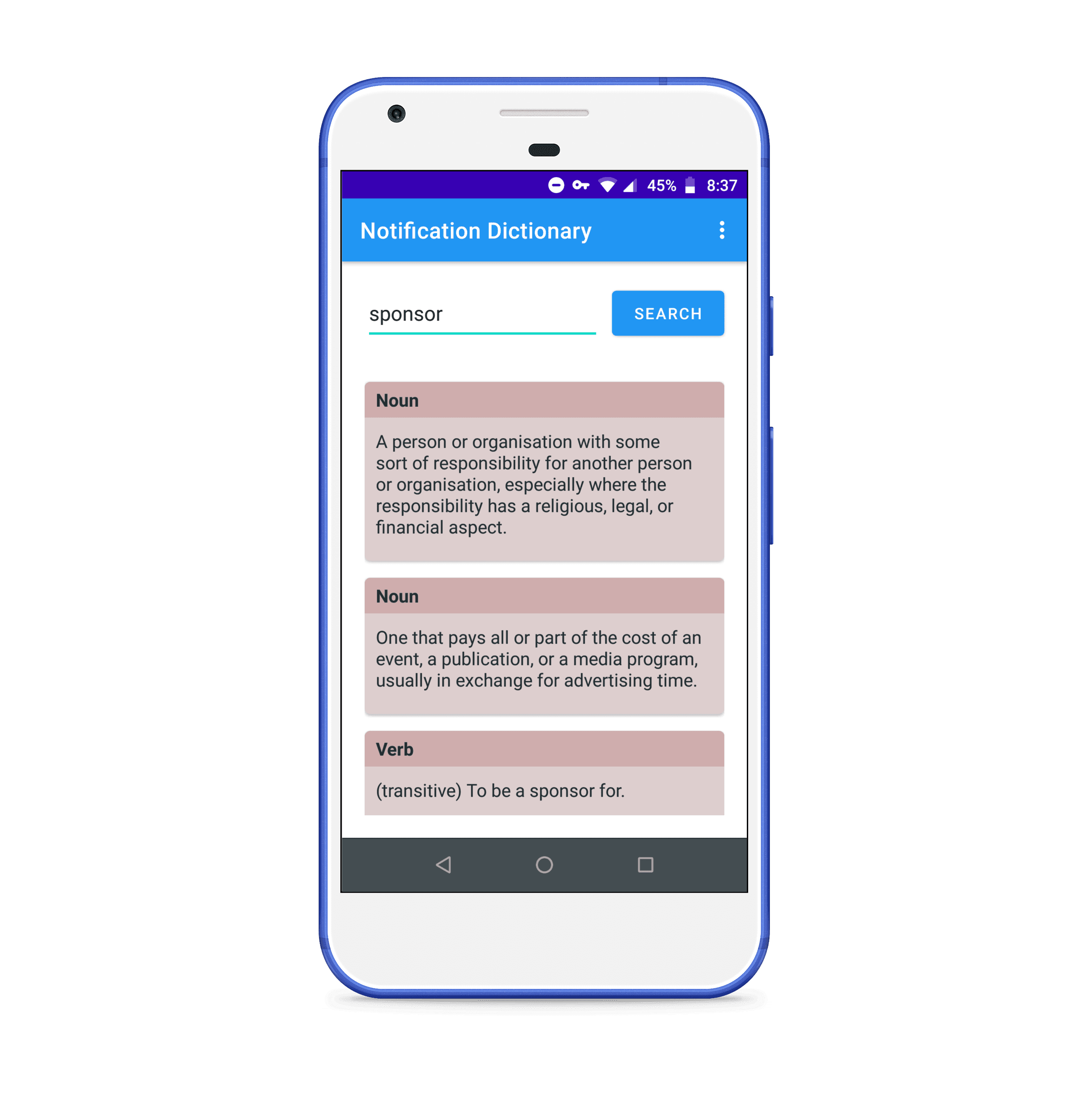 Скриншот 2 — Notification Dictionary