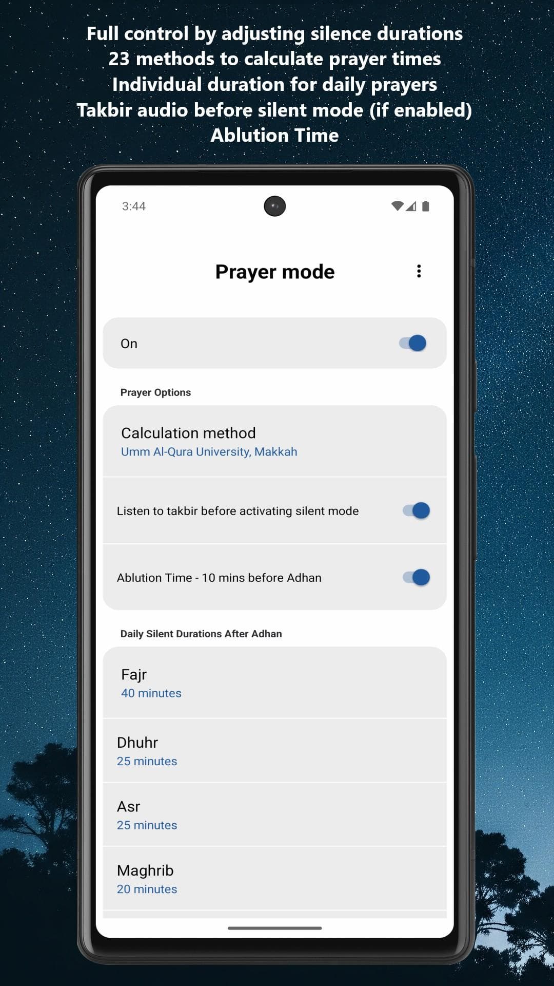 Скриншот 1 — Prayer mode