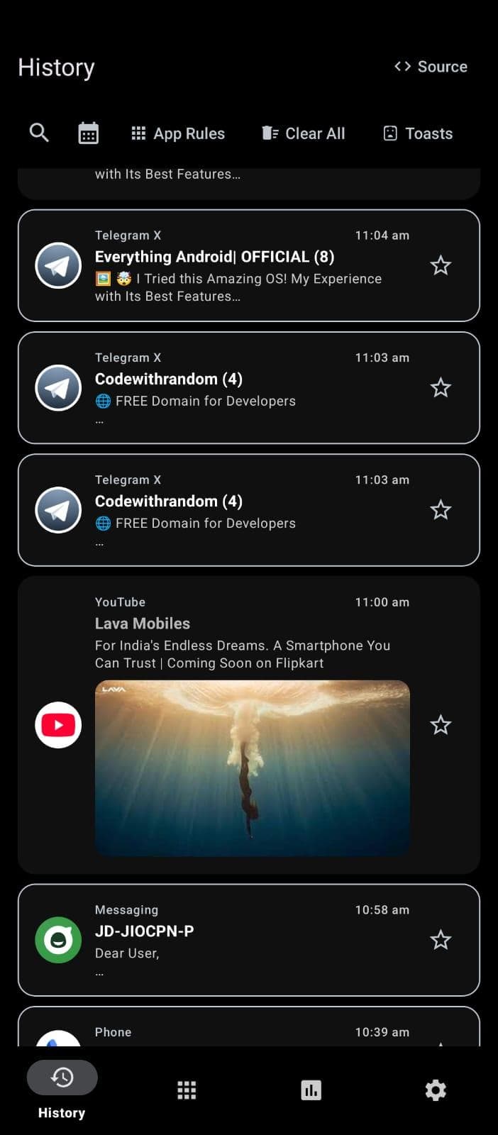 Скриншот 1 — Notification Vault