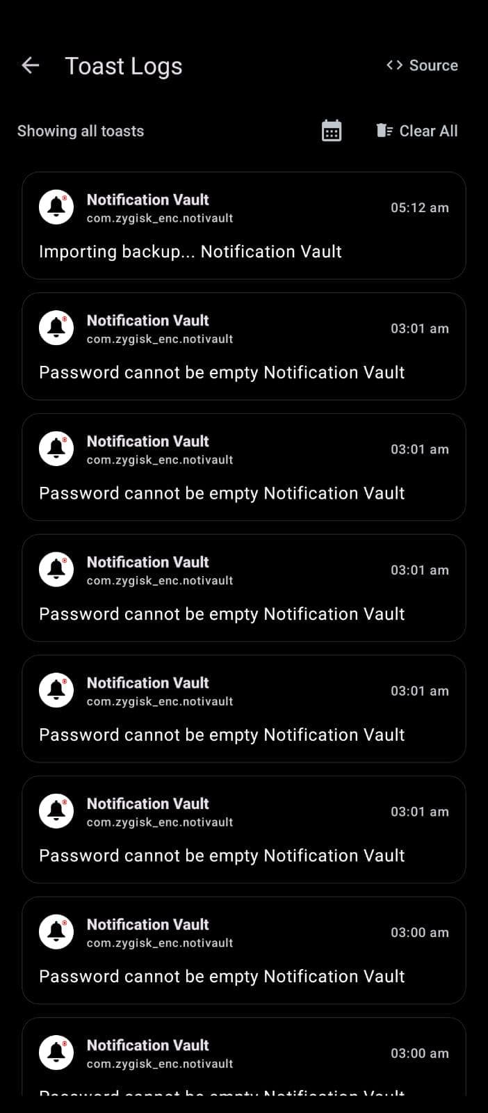 Скриншот 2 — Notification Vault