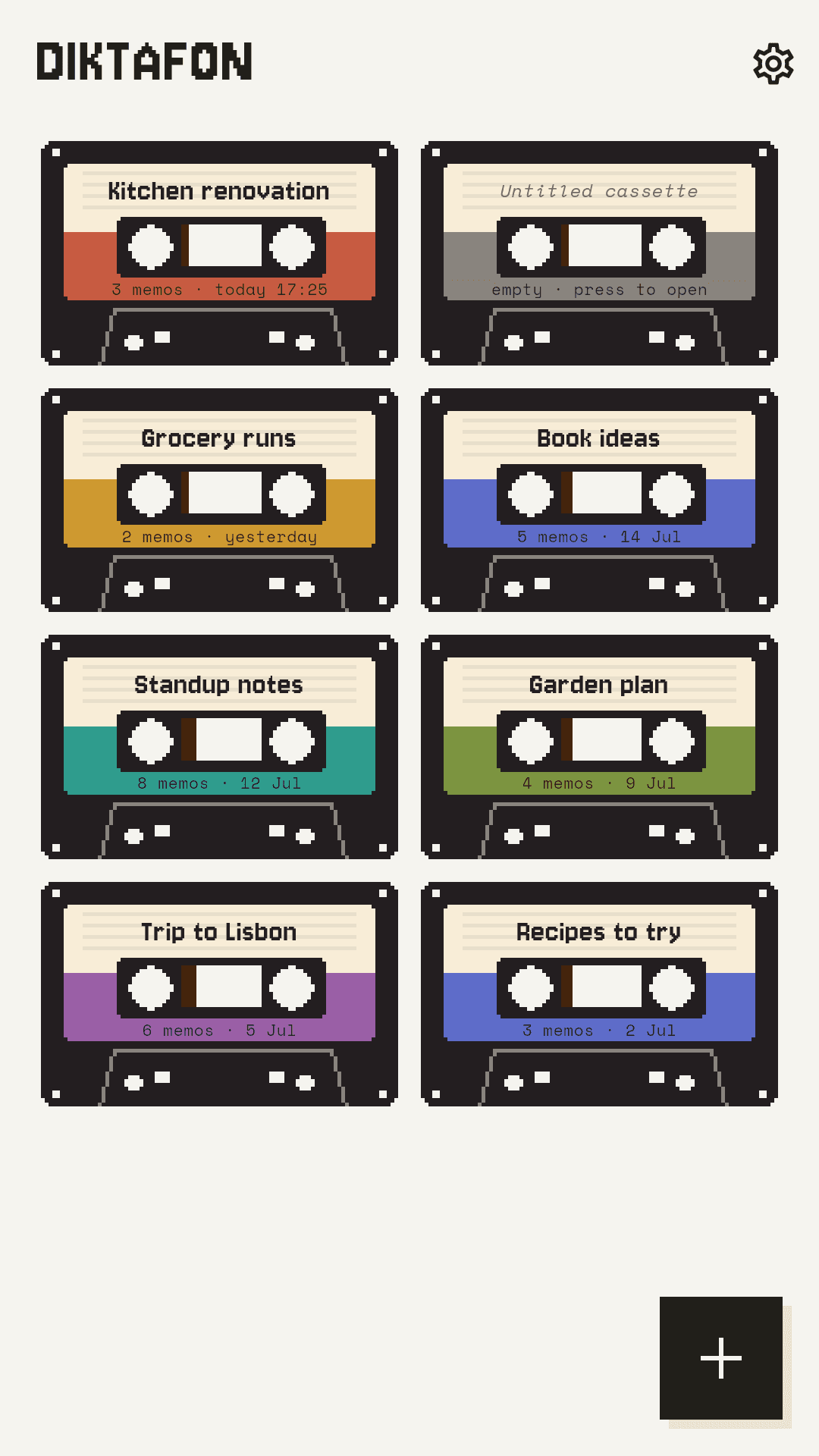 Скриншот 1 — Diktafon: Voice Memos on Tape