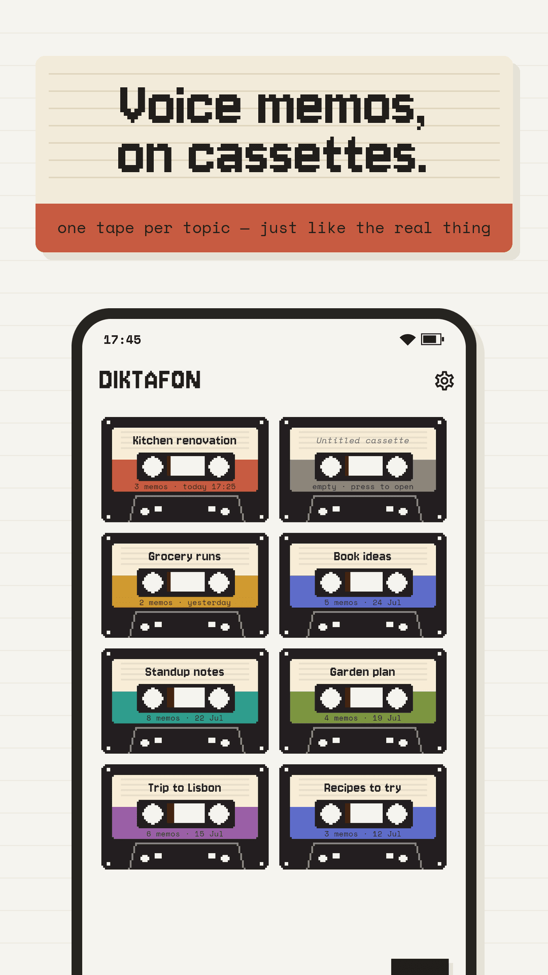 Скриншот 2 — Diktafon: Voice Memos on Tape