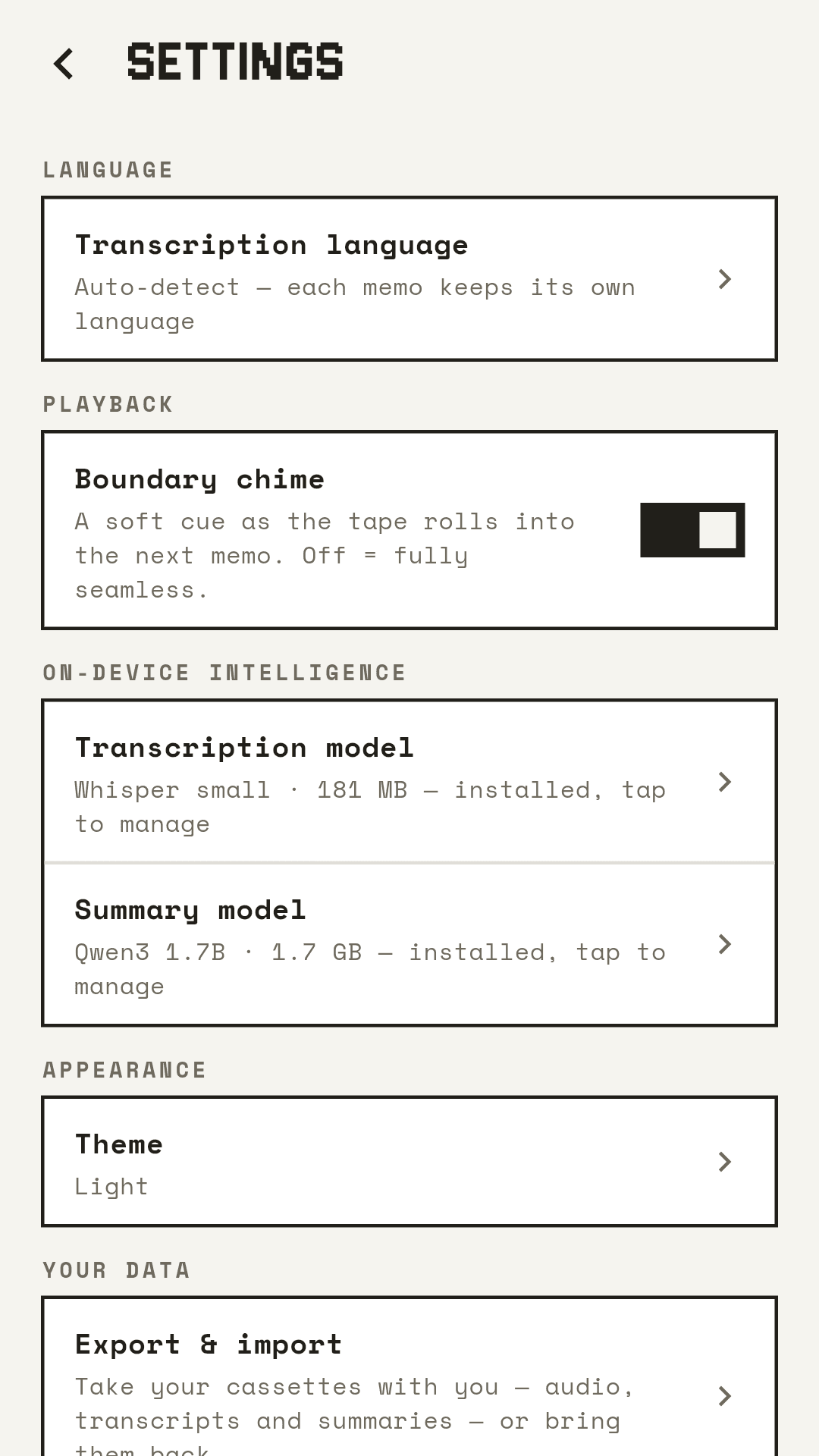Скриншот 7 — Diktafon: Voice Memos on Tape