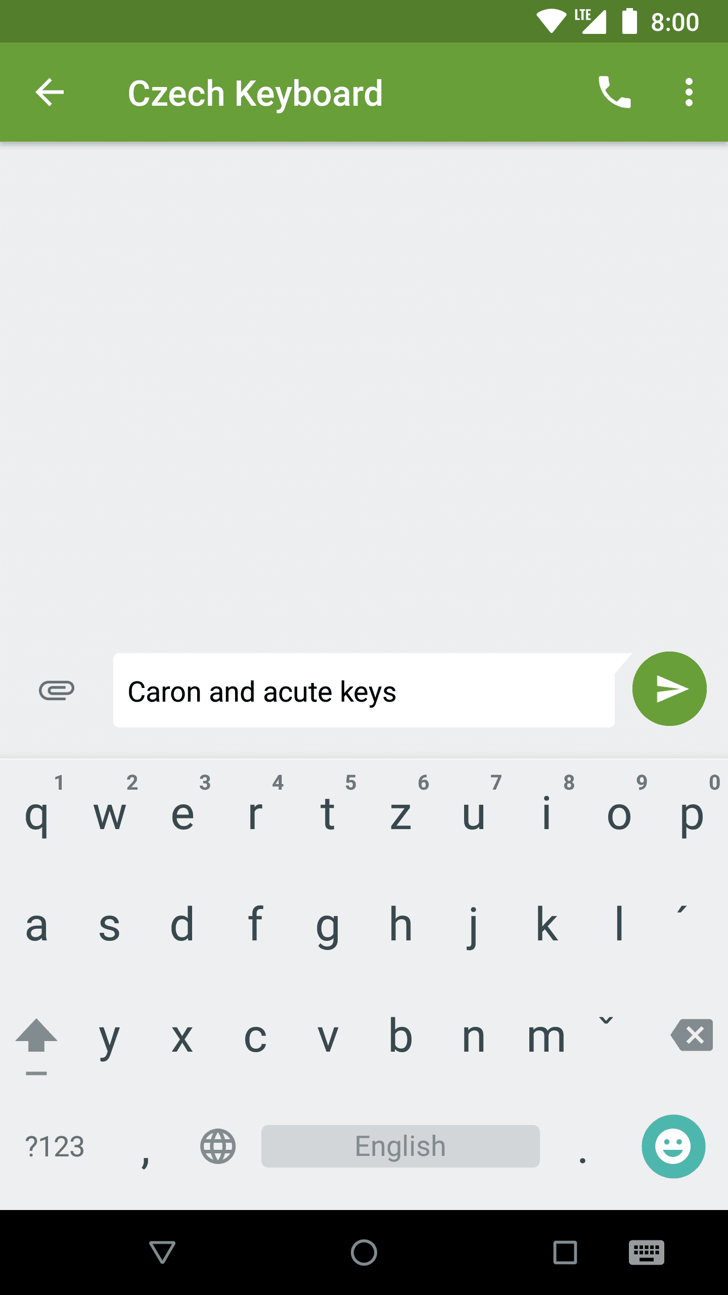 Скриншот 1 — Czech Diacritic Keyboard