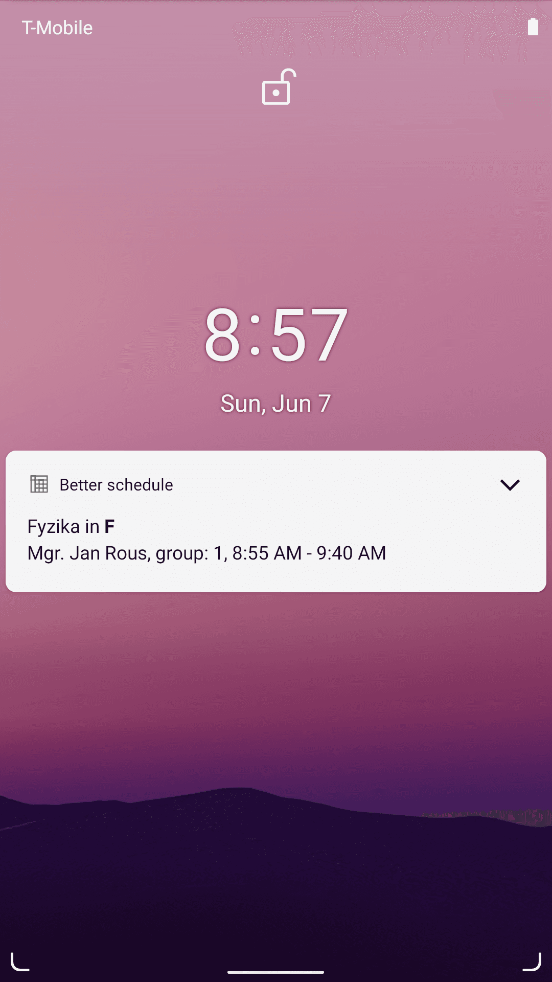 Скриншот 2 — Better Schedule (Bakaláři)