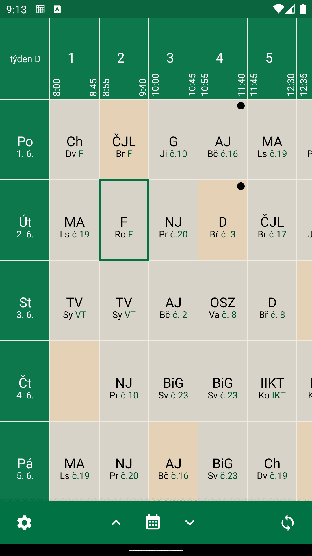 Скриншот 5 — Better Schedule (Bakaláři)