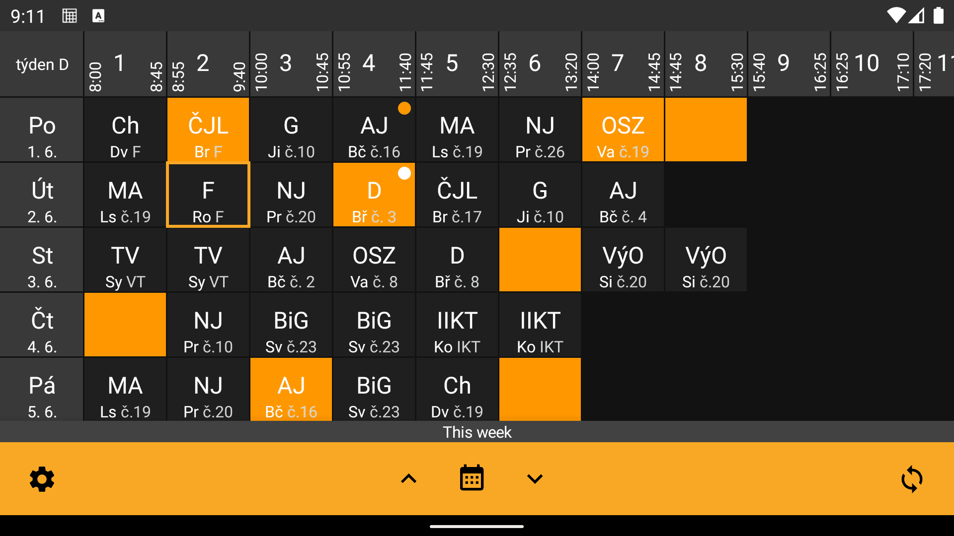 Скриншот 7 — Better Schedule (Bakaláři)