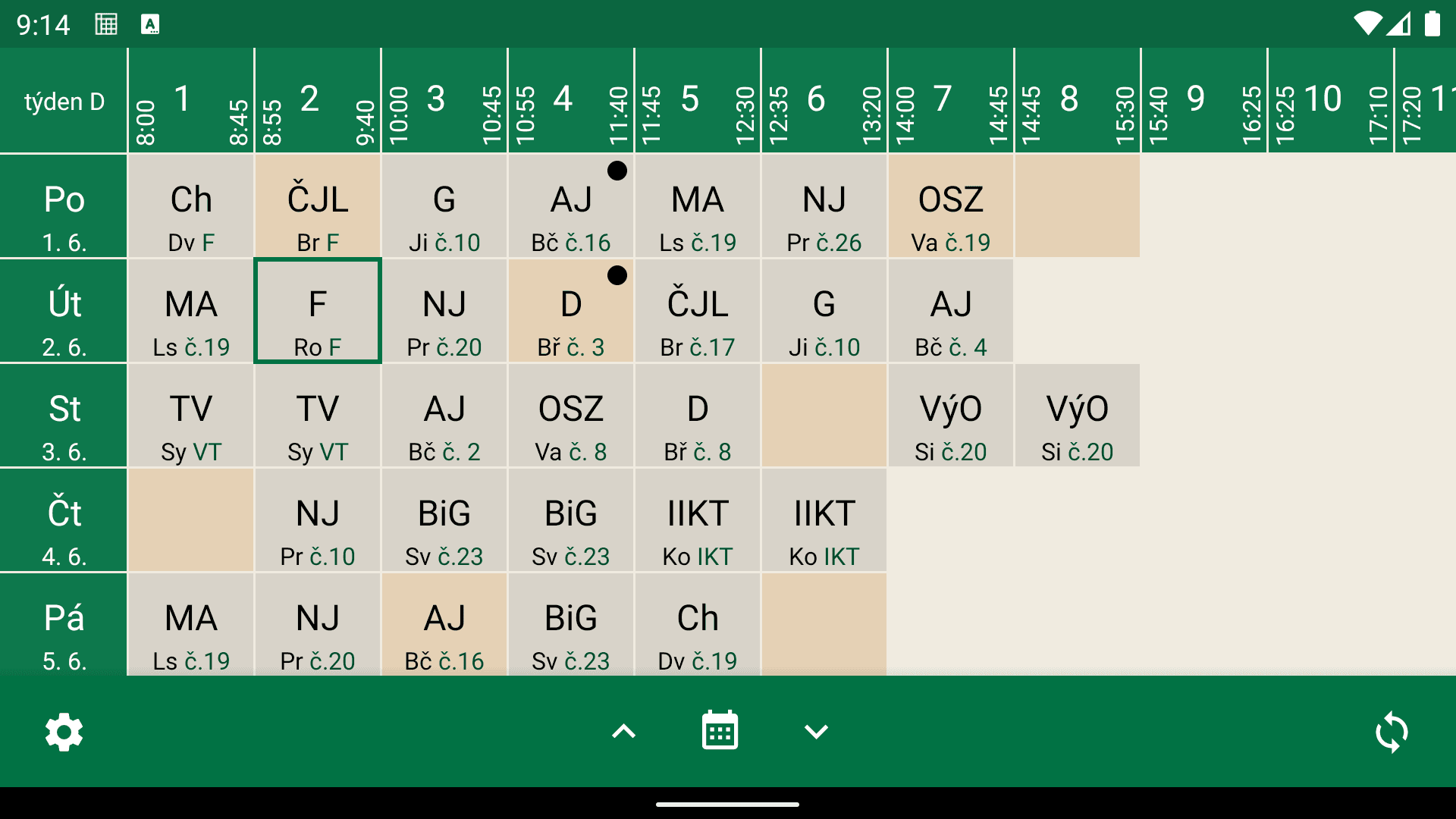 Скриншот 8 — Better Schedule (Bakaláři)