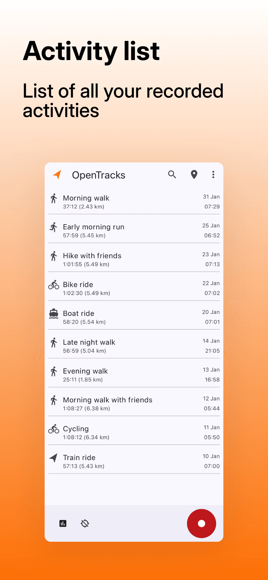 Скриншот 4 — OpenTracks (Reproducible build)