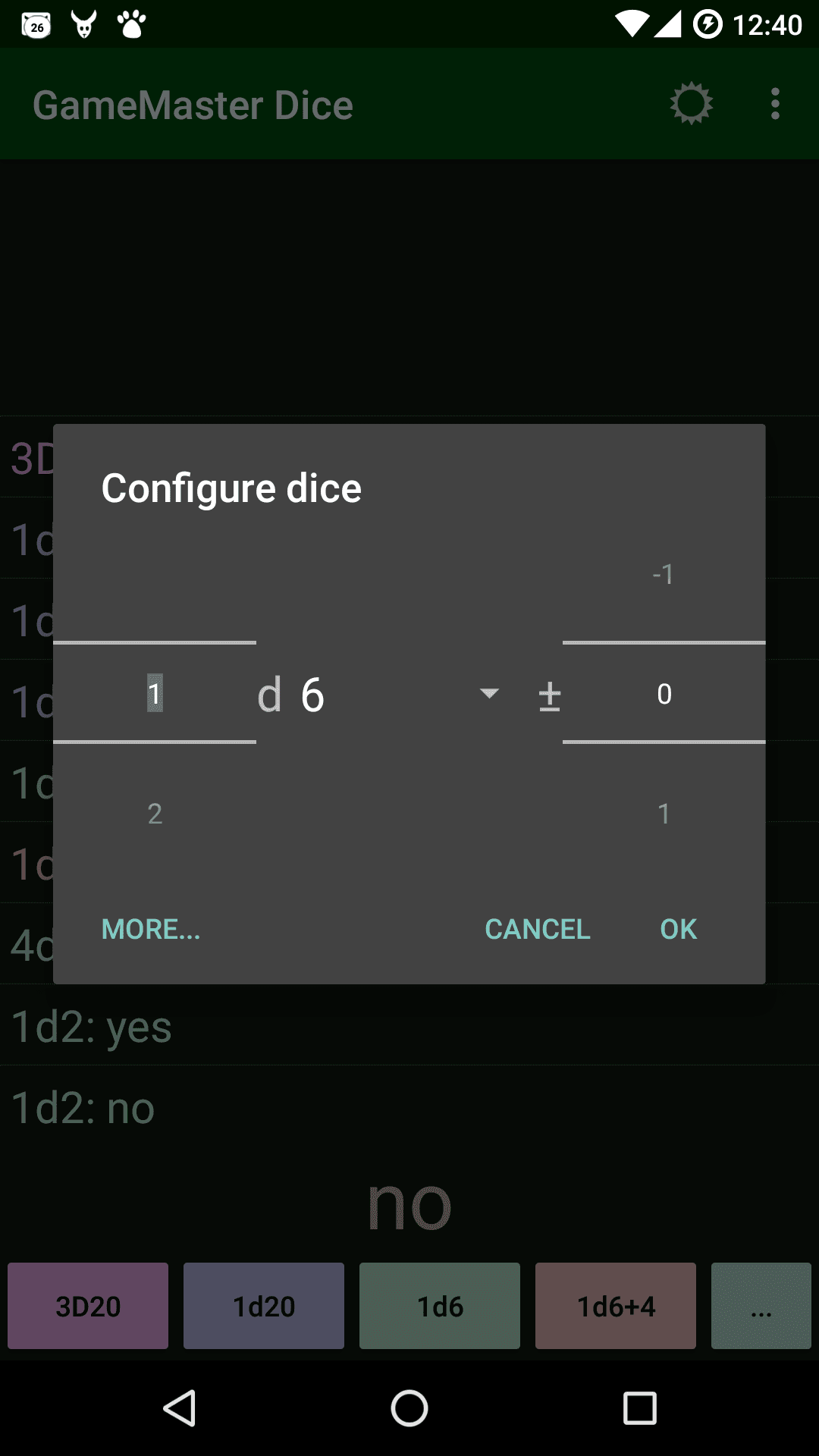 Скриншот 3 — GameMaster Dice