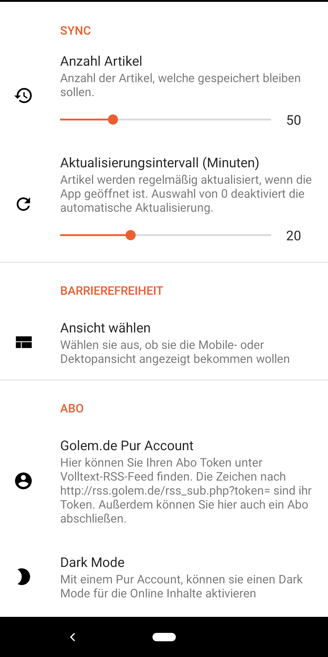 Скриншот 4 — Unofficial Golem.de Reader