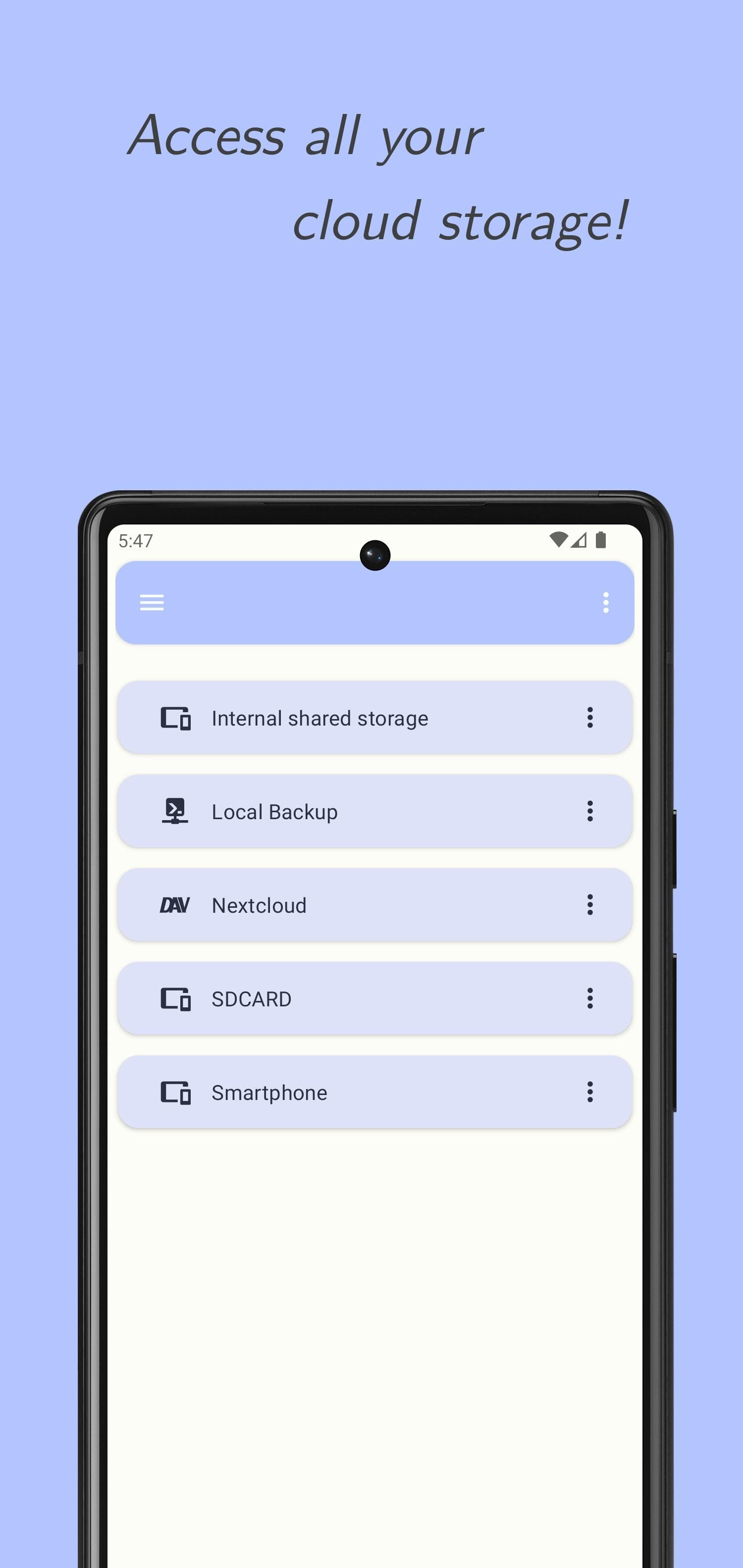 Скриншот 1 — Round Sync - Rclone for Android