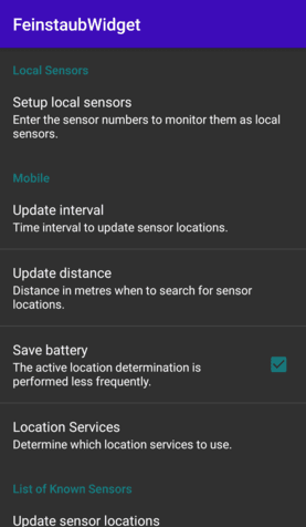 Скриншот 7 — FeinstaubWidget