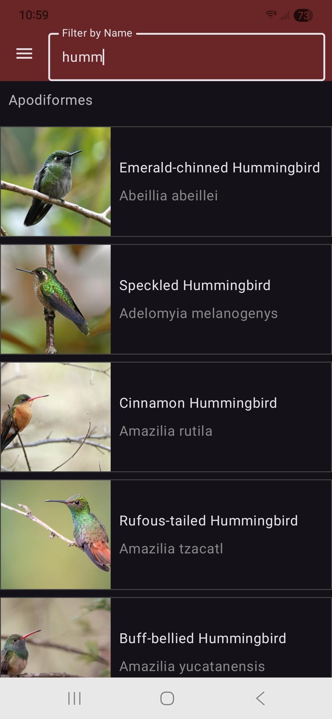 Скриншот 2 — Birdipedia
